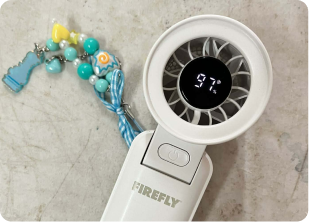 White portable fan