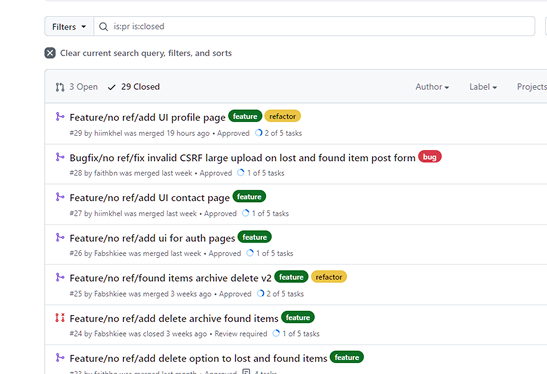 GitHub Issues Screenshot